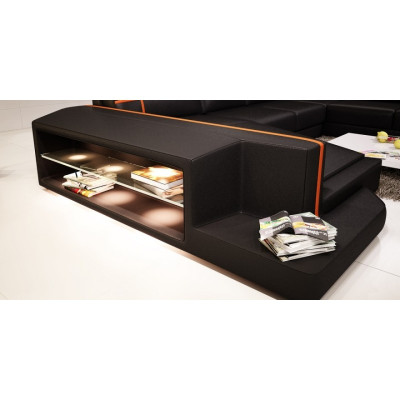 Elegant U-shaped upholstered sofa. Modern design for stylish living spaces