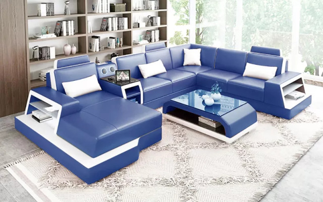 Design Living landscape Corner sofa Sofa Couch Sofas Corner suite Couches new Upholstery
