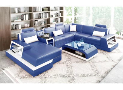 Design Living landscape Corner sofa Sofa Couch Sofas Corner suite Couches new Upholstery