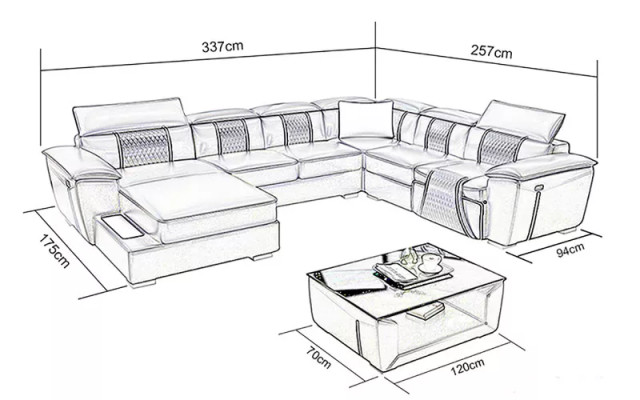 Design Couch Corner sofa Corner suite Sofa Sofas Couches Table 2-piece. Living landscape