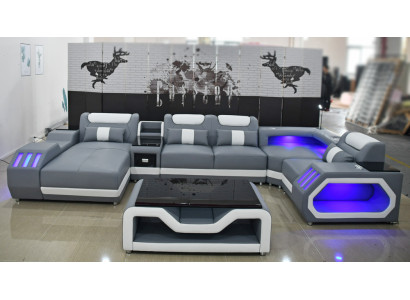 Leather Sofa Sofa Modern Upholstery Leather Living landscape Design Corner sofa Couch Textile
