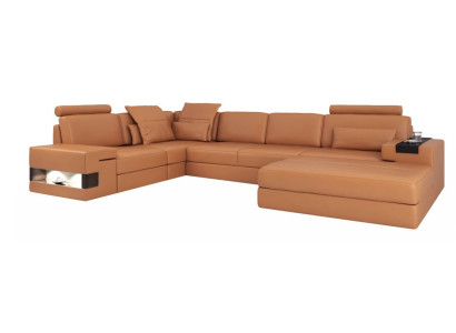 Modern Luxury Sofa Corner Set L-shape Upholstered Leather Furniture Leather Sofa