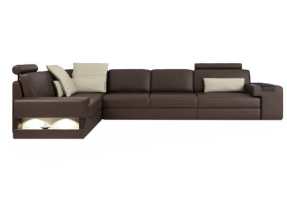 Living room Brown Furniture Textile Sofas Corner sofa L-shape Couch Upholstered furniture Sofa bed