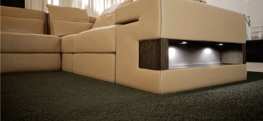 Living room Brown Furniture Textile Sofas Corner sofa L-shape Couch Upholstered furniture Sofa bed