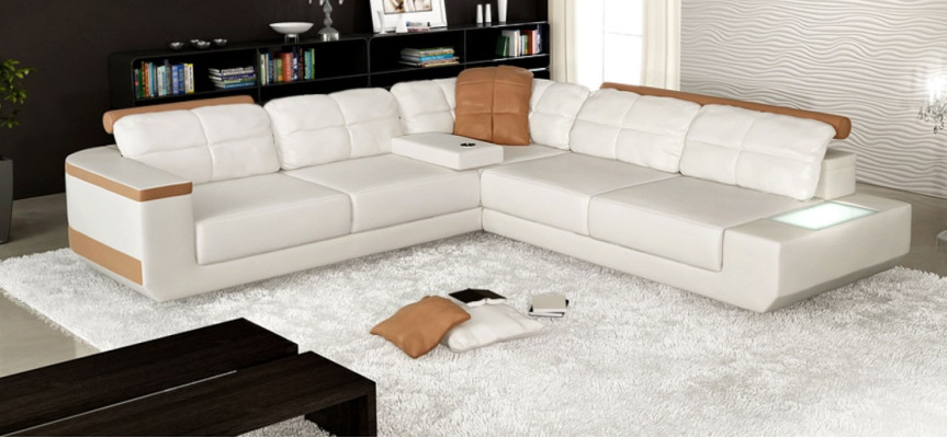 Design Modern Sofa L-shape XXL Couch Corner sofa Leather Living landscape