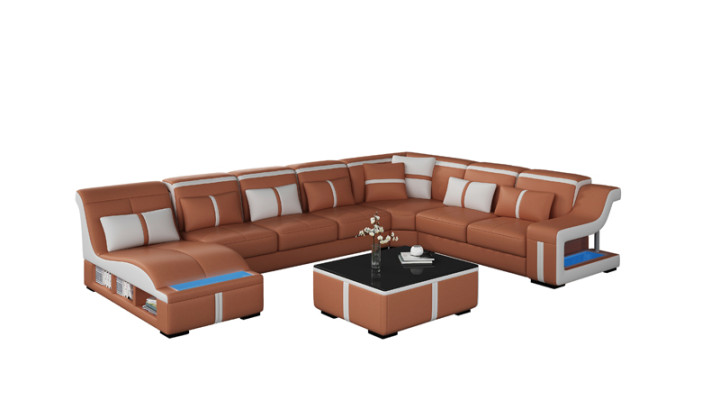 Corner Sofa Couch Upholstery Corner Seat U-shape Leather Suite Living landscape