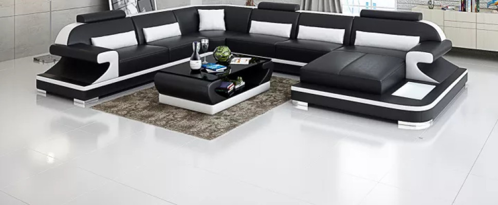 Design Couch Corner sofa Corner suite Sofa Sofas Couches Table 2-piece. Living landscape
