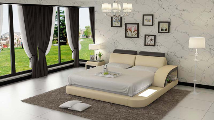 Waterbed with USB Hotel Double bed Beds Complete Leather bed Upholstered bed Water