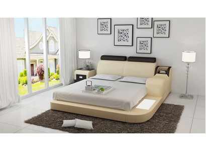 Living landscape Corner sofa Sofa Couch U-shape Upholstery Couches Leather Design Illuminated