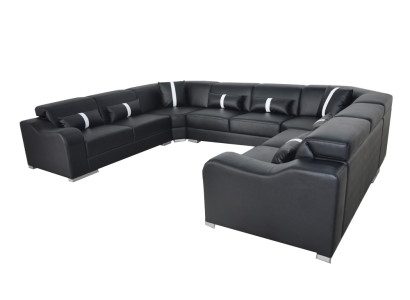 Leather Couch Upholstery Seat Design Modern Corner Suite Sofa U-shape Living landscape