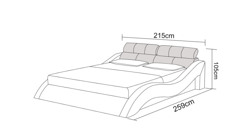 Waterbed Hotel Double bed Beds with USB Complete Leather bed Water Upholstered bed