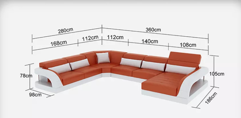 Corner sofa U-shape Modern sofa Leather sofa Couches Upholstery Designer sofas Table 2-piece