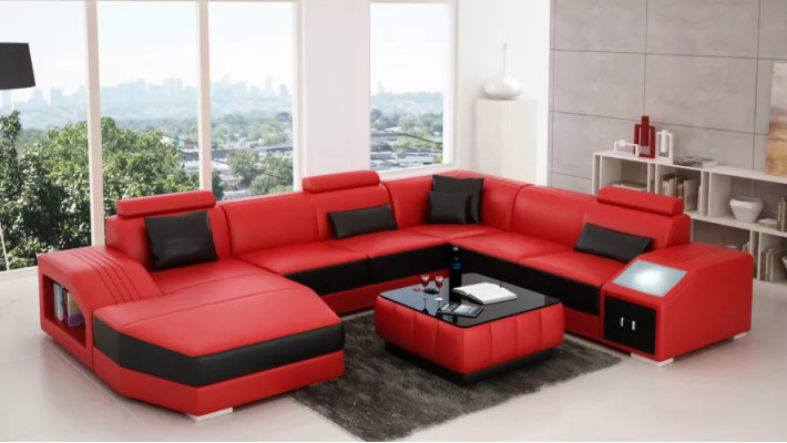 Leather sofa Designer sofa Corner sofa U-shape Modern sofa Leather sofa Corner sofa Upholstery