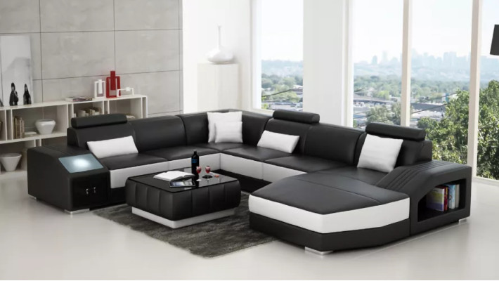 Leather sofa Designer sofa Corner sofa U-shape Modern sofa Leather sofa Corner sofa Upholstery