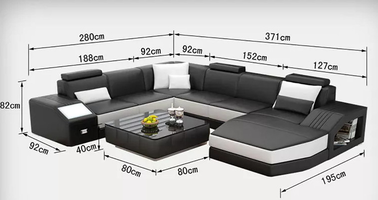 Leather sofa Designer sofa Corner sofa U-shape Modern sofa Leather sofa Corner sofa Upholstery