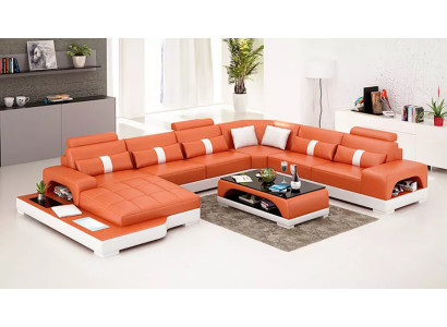 Corner suite Sofa Upholstery Corner group Living landscape Leather sofa Couches sofas U-shape