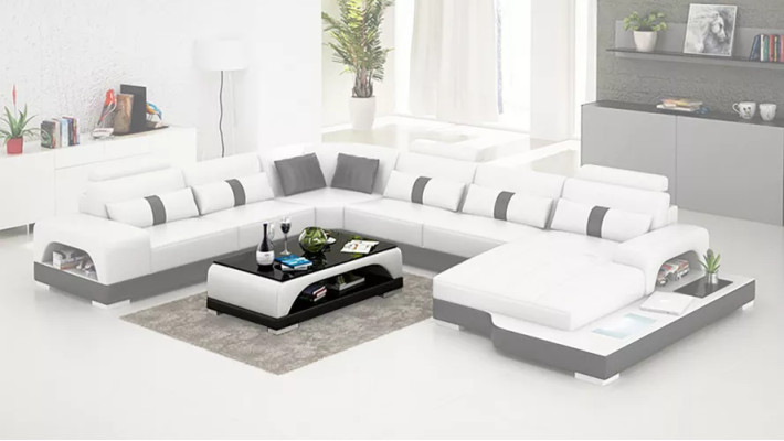 Corner suite Sofa Upholstery Corner group Living landscape Leather sofa Couches sofas U-shape