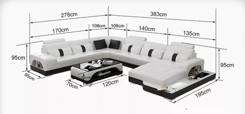 Corner suite Sofa Upholstery Corner group Living landscape Leather sofa Couches sofas U-shape