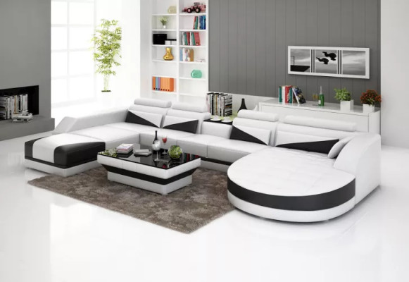 Corner suite sofa Upholstery corner group Living landscape leather sofa couches sofas 2-piece.