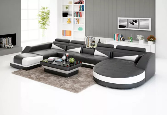 Corner suite sofa Upholstery corner group Living landscape leather sofa couches sofas 2-piece.