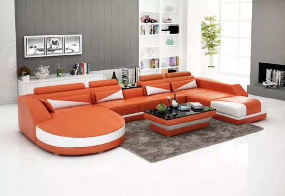 Corner suite sofa Upholstery corner group Living landscape leather sofa couches sofas 2-piece.