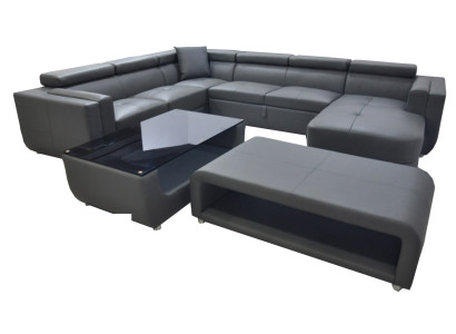 Couch set Modern sofa Seating area Leather Couch Upholstery Corner Living landscape USB