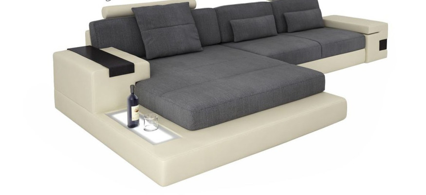 Luxury Sofa Couch Corner Upholstered furniture Living room L-shape Modern Design Textile Fabric