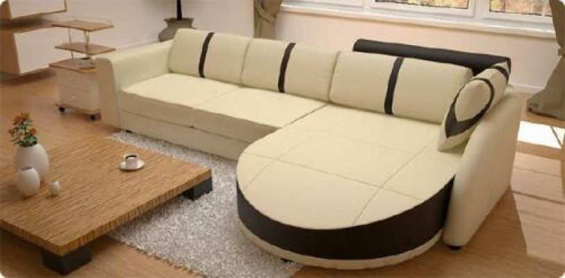 LEATHER SOFA with USB Corner sofa with Bed function DESIGNERSOFA Sofa bed new MINI COLO