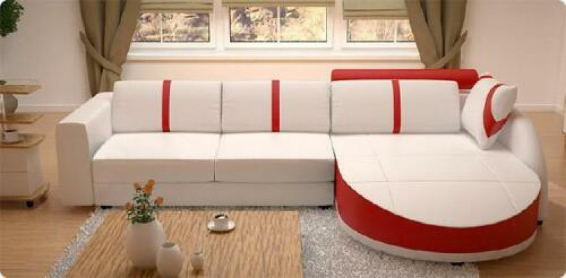 LEATHER SOFA with USB Corner sofa with Bed function DESIGNERSOFA Sofa bed new MINI COLO