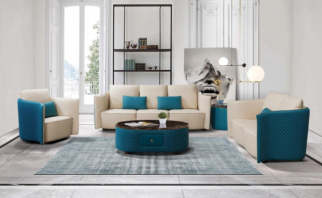 Leather sofa sofa couch designer upholstery suite 2-piece set seating furniture couches