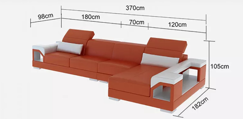 Corner sofa Upholstery Corner sofa Modern L-shape Coffee table Sofa Living landscape 2-piece. new