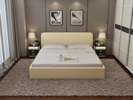Waterbed Hotel Double bed full leather bed, padded waterbed LB8836