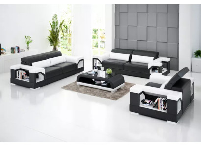 Sofa set 321 Seater Coffee table Living landscape Leather sofa Modern sofa Couch