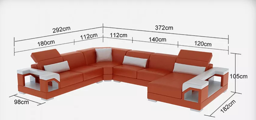 Corner sofa Living landscape Corner sofa Corner suite Upholstery Sofa U-shape Leather sofa Couch