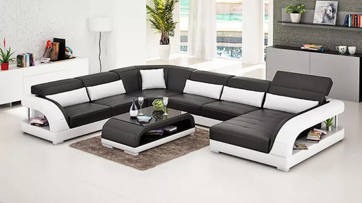 Living landscape Corner sofa Couch Upholstery Suite Designer Couches Sofas Upholstered corner