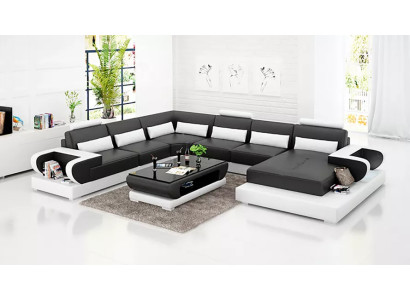 Corner sofa Upholstery Upholstered corner U-shape Coffee table Modern sofa Living landscape new