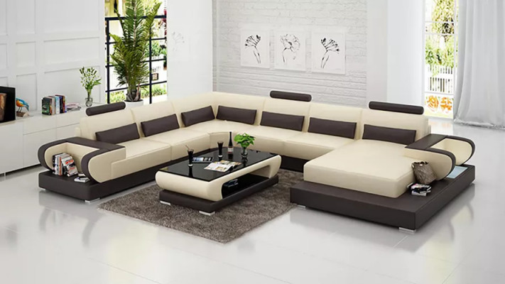 Corner sofa Upholstery Upholstered corner U-shape Coffee table Modern sofa Living landscape new