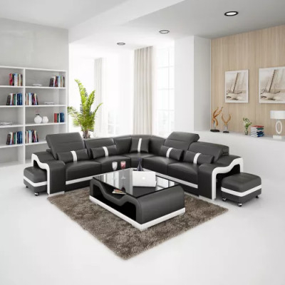 Corner sofa seat cushion Corner suite Living landscape Sofa Couch Stool Coffee table new