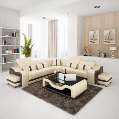 Corner sofa seat cushion Corner suite Living landscape Sofa Couch Stool Coffee table new