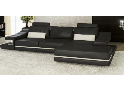 Modern luxury elegant sofa leather 3 seater stool living room office new art