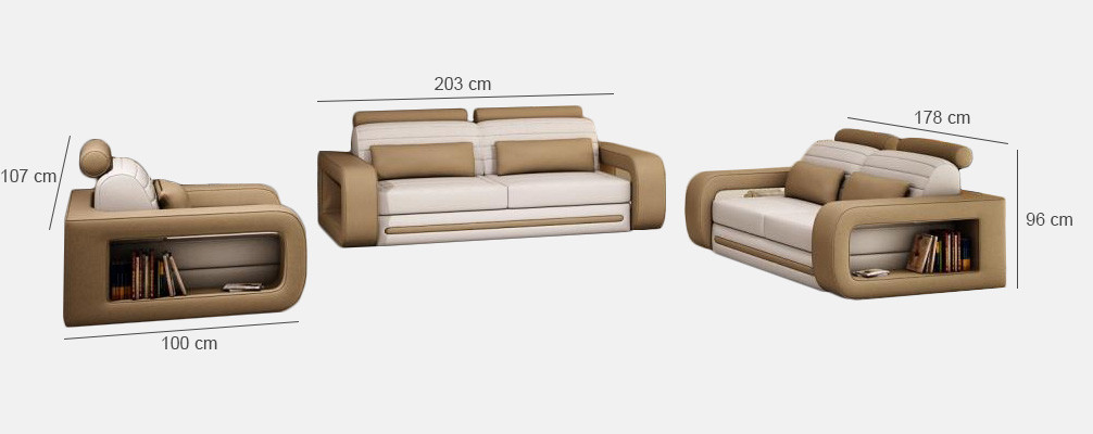 Sofa set Sofa Couch Upholstery Leather Couches Sofas 3+2+1 Davos Set Suite new