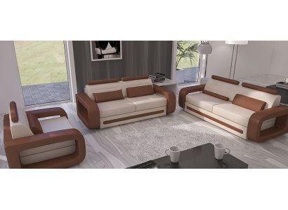 Sofa set Sofa Couch Upholstery Leather Couches Sofas 3+2+1 Set Davos Suite new