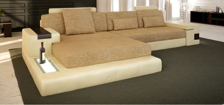 L-shape Sofa Couch Design Couch Textile Modern Upholstery Living landscape Corner sofa new
