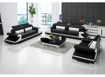Modern sofa set 221 Seater Coffee table Leather sofa Sofa Couch Living landscape