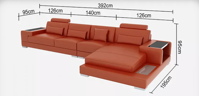 Upholstery Corner sofa Living landscape Designer sofa Corner sofa L-shape Corner sofa Leather sofa