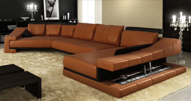 Leather sofa Living landscape XXL Corner sofa Bigsofa Couch Suite Designer sofa PHM105