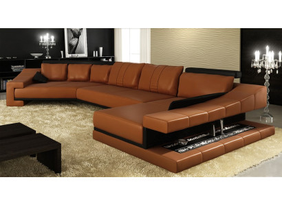 Leather sofa Living landscape XXL Corner sofa Bigsofa Couch Suite Designer sofa PHM105