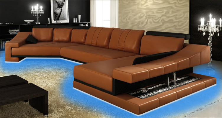 Leather sofa Living landscape XXL Corner sofa Bigsofa Couch Suite Designer sofa PHM105