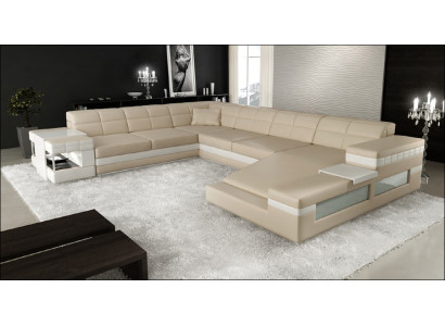 Living landscape Designer Sofa Couch Big Upholstery Leather Sofas Corner Corner Seat PH3006