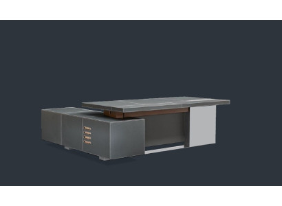 Design Office Furniture Furnishings Desk Corner Table Boss Leather Wood
